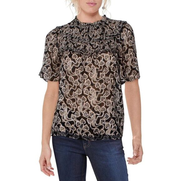 Rebecca Taylor Celia Silk Blend Blouse - NEW - Picture 3 of 14